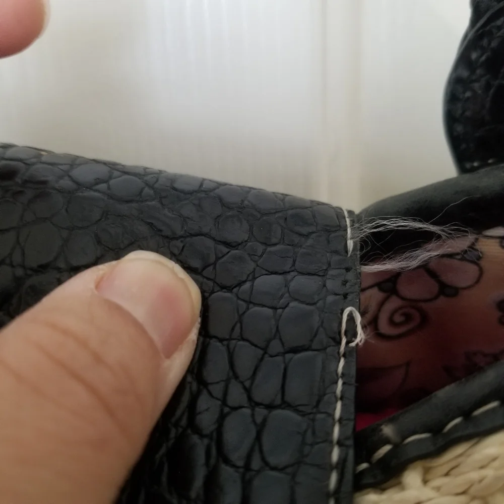 Brighton Handbag Straw Woven and Leather